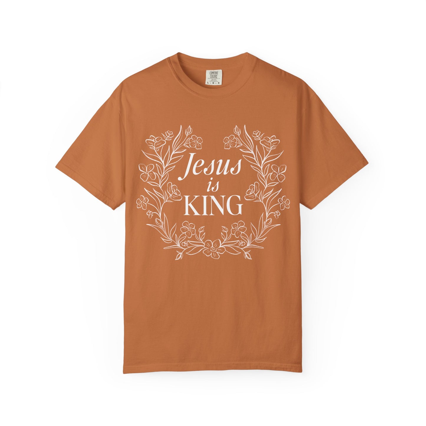 Jesus is King Floral  T-shirt