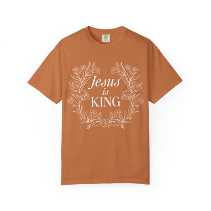 Jesus is King Floral  T-shirt