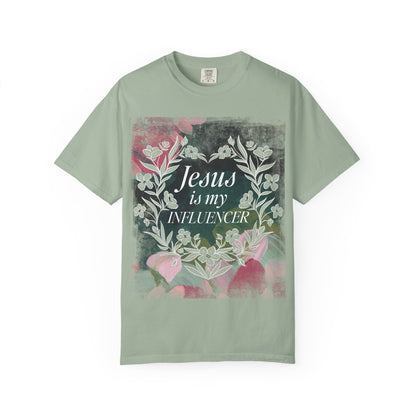 Jesus Is My Influencer Floral T-Shirt