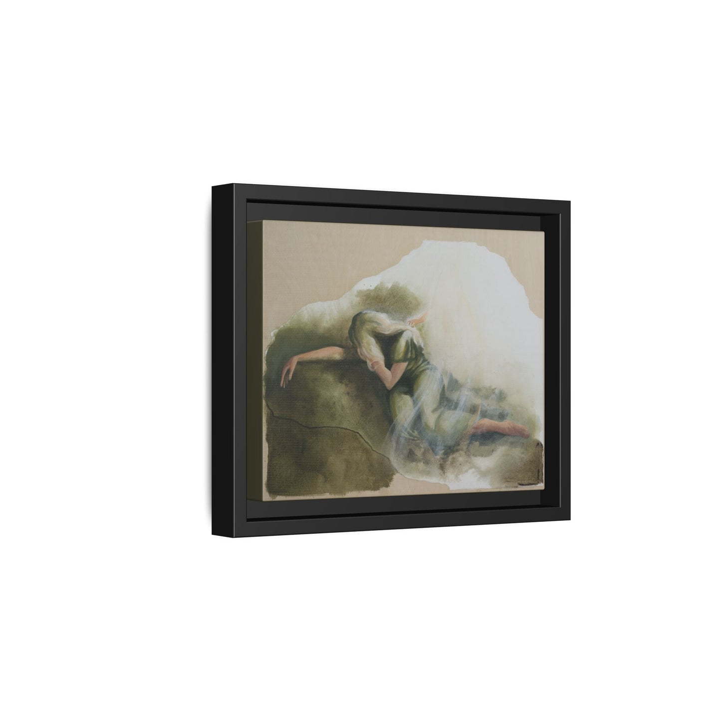 "A Mother's Gethsemane" — Framed Canvas Art Print