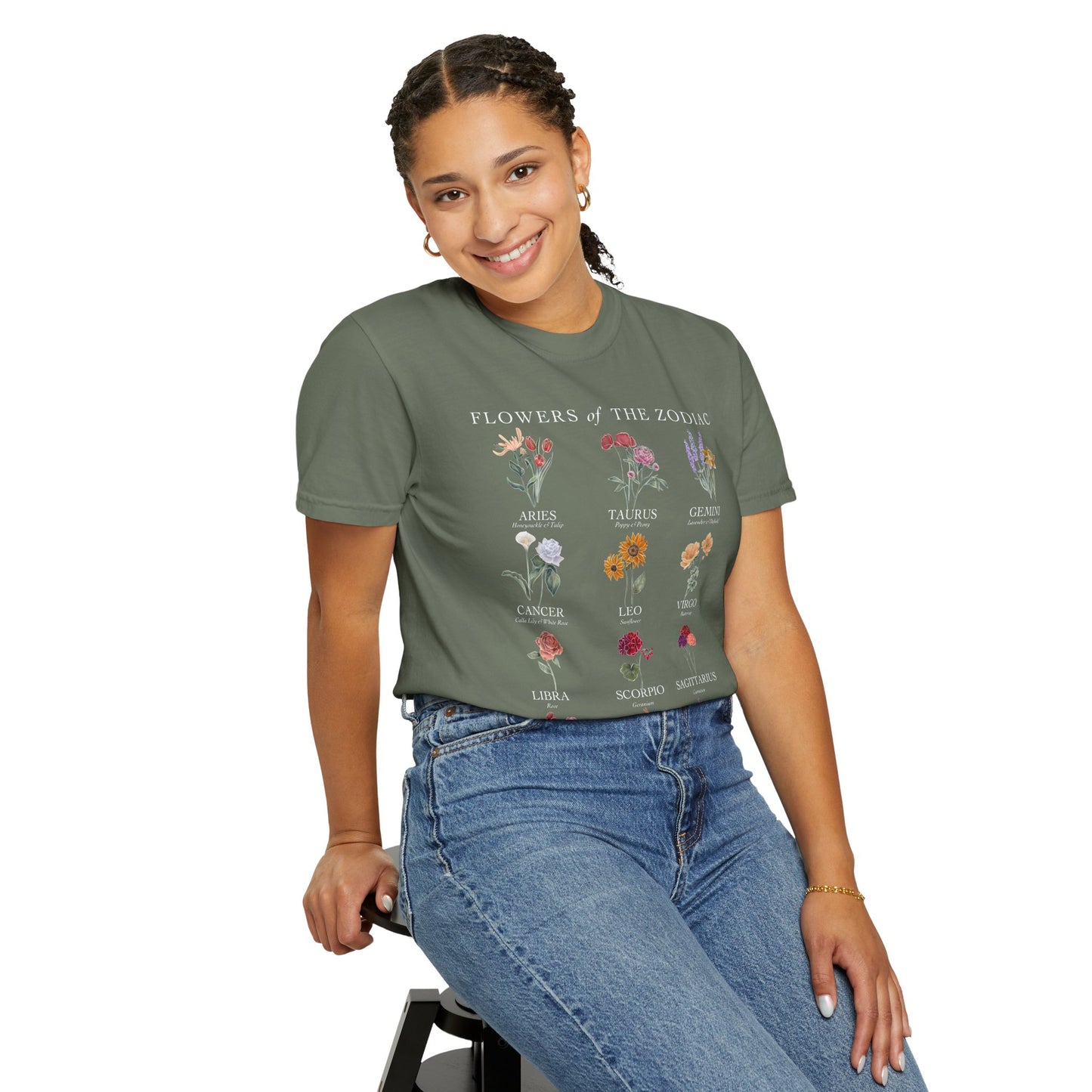 Astrology Flower Garden T-shirt