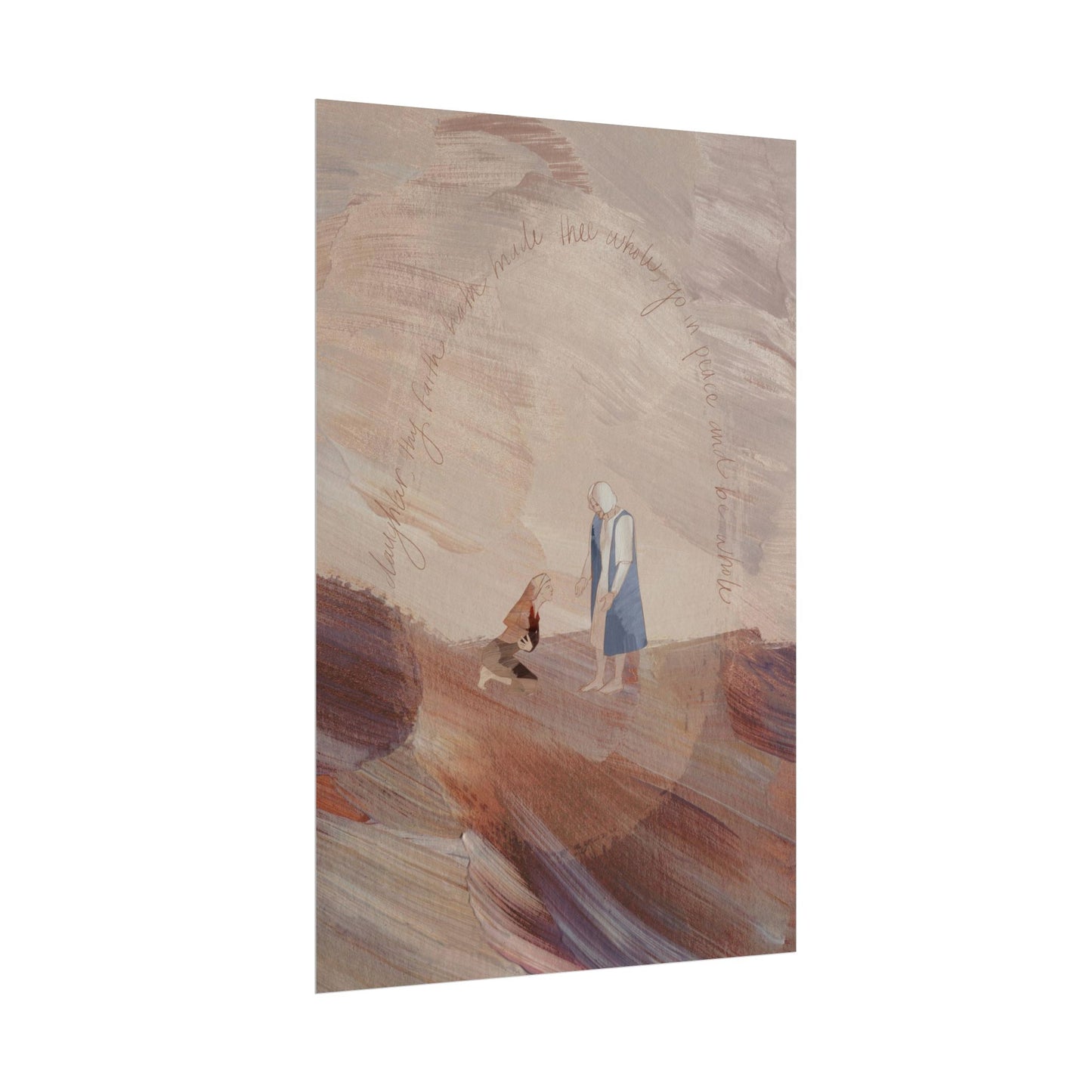 Jesus Heals Woman with an Issue of Blood Art Print