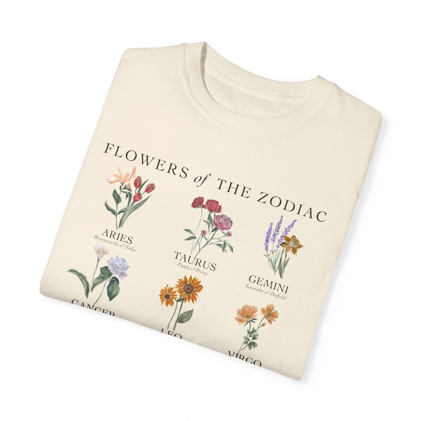 Astrology Flower Garden T-shirt