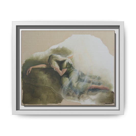 "A Mother's Gethsemane" — Framed Canvas Art Print