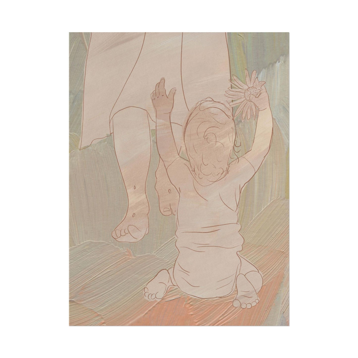 Baby reaching toward Jesus (sunflower in hand) Infant/Child-loss Loss