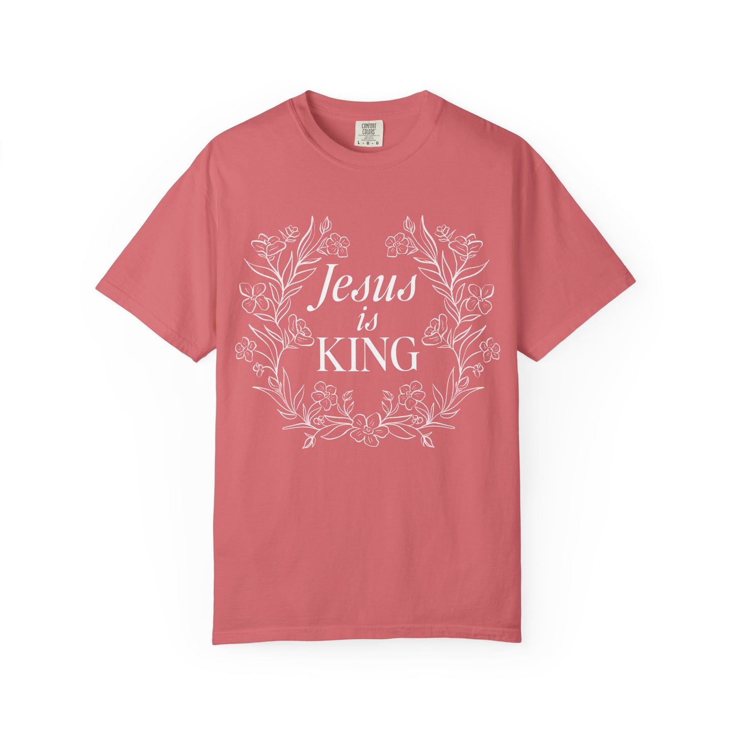 Jesus is King Floral  T-shirt