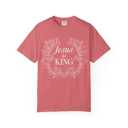 Jesus is King Floral  T-shirt