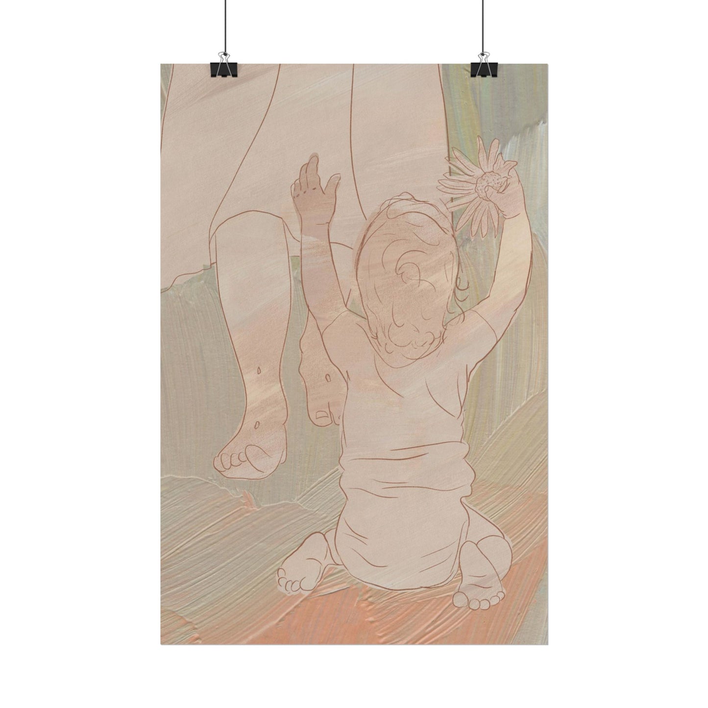 Baby reaching toward Jesus (sunflower in hand) Infant/Child-loss Loss