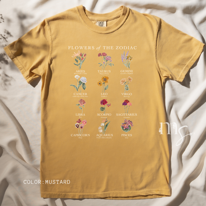 Astrology Flower Garden T-shirt