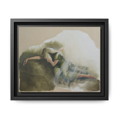 "A Mother's Gethsemane" — Framed Canvas Art Print