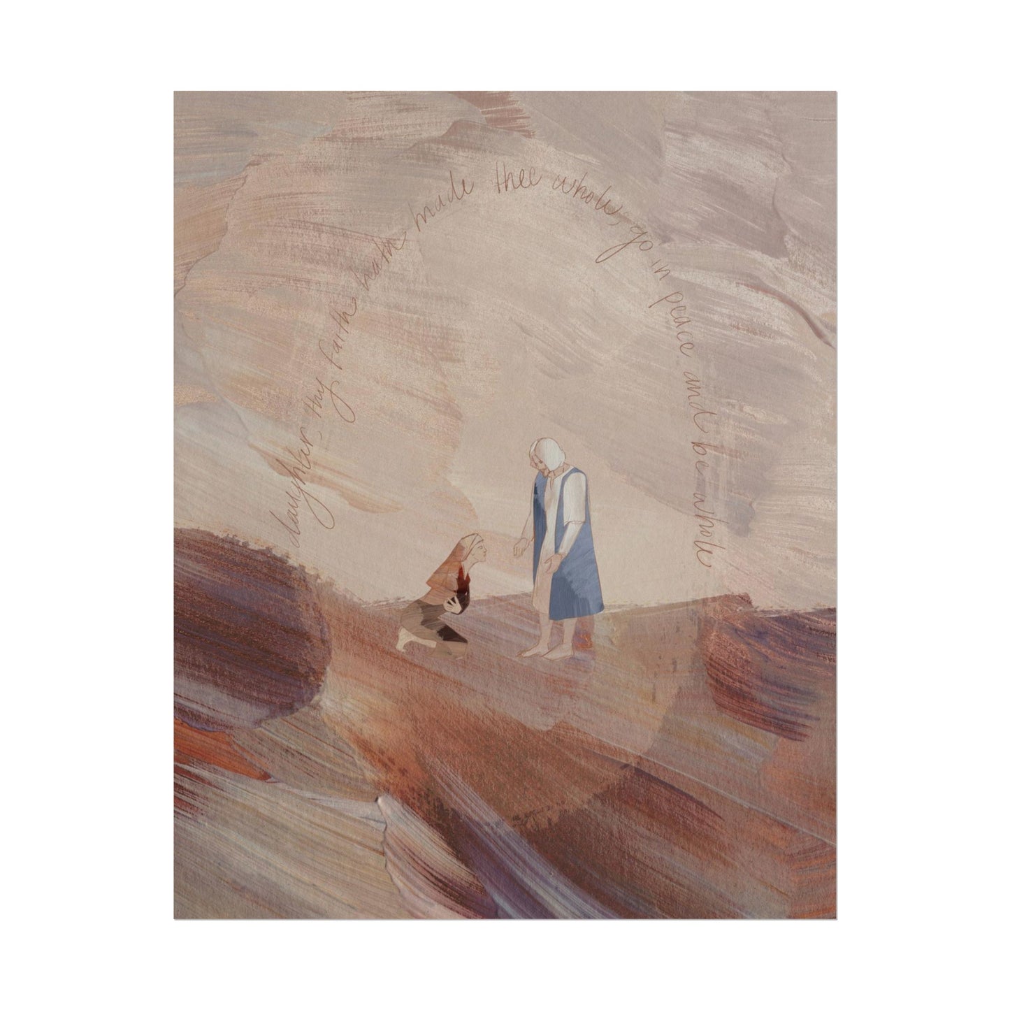 Jesus Heals Woman with an Issue of Blood Art Print