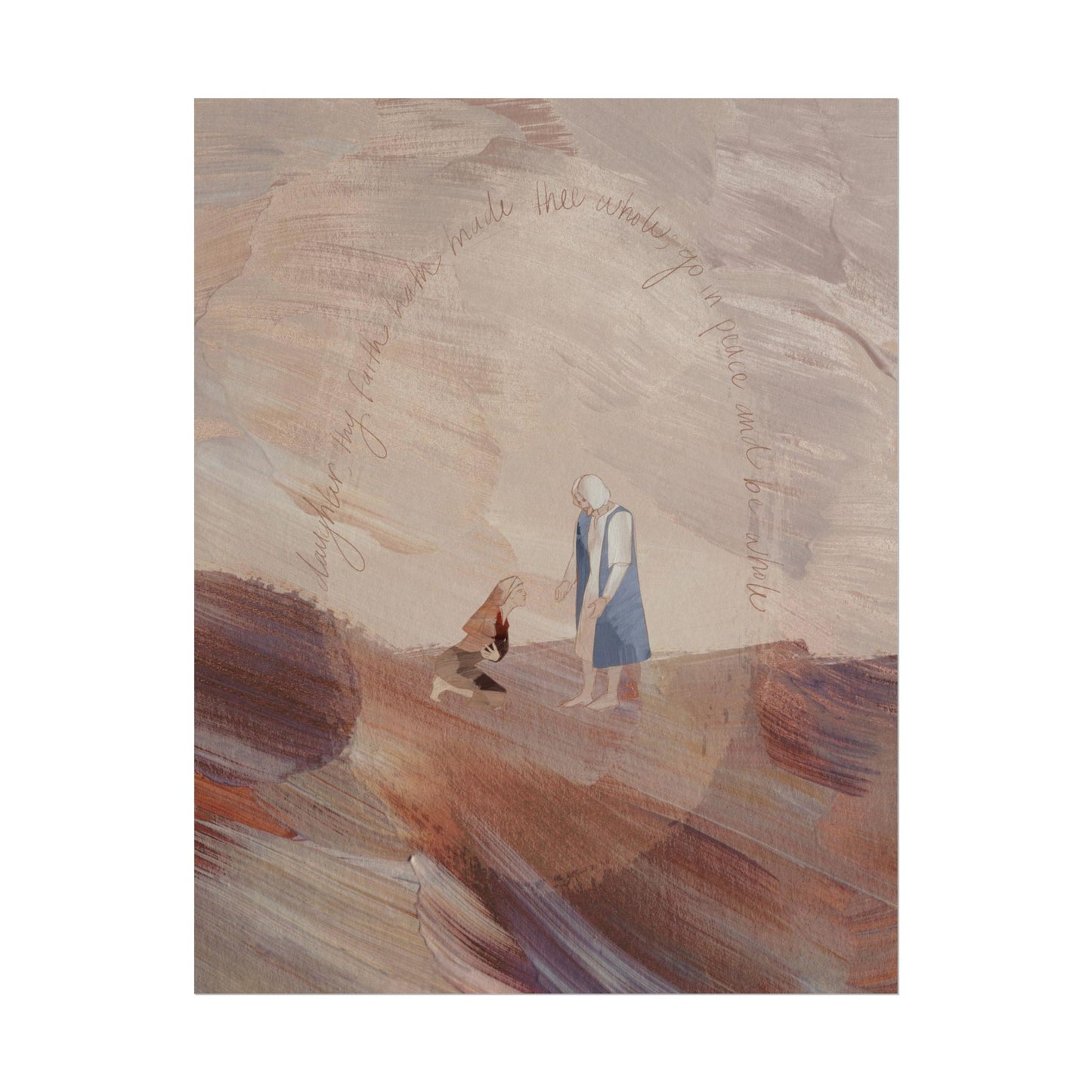 Jesus Heals Woman with an Issue of Blood Art Print