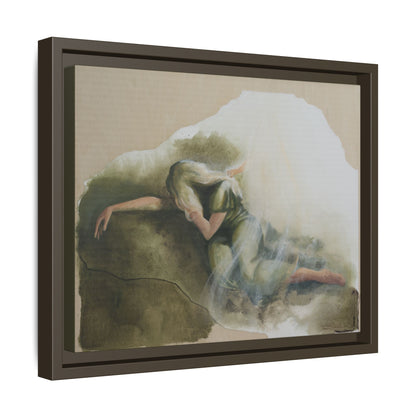 "A Mother's Gethsemane" — Framed Canvas Art Print