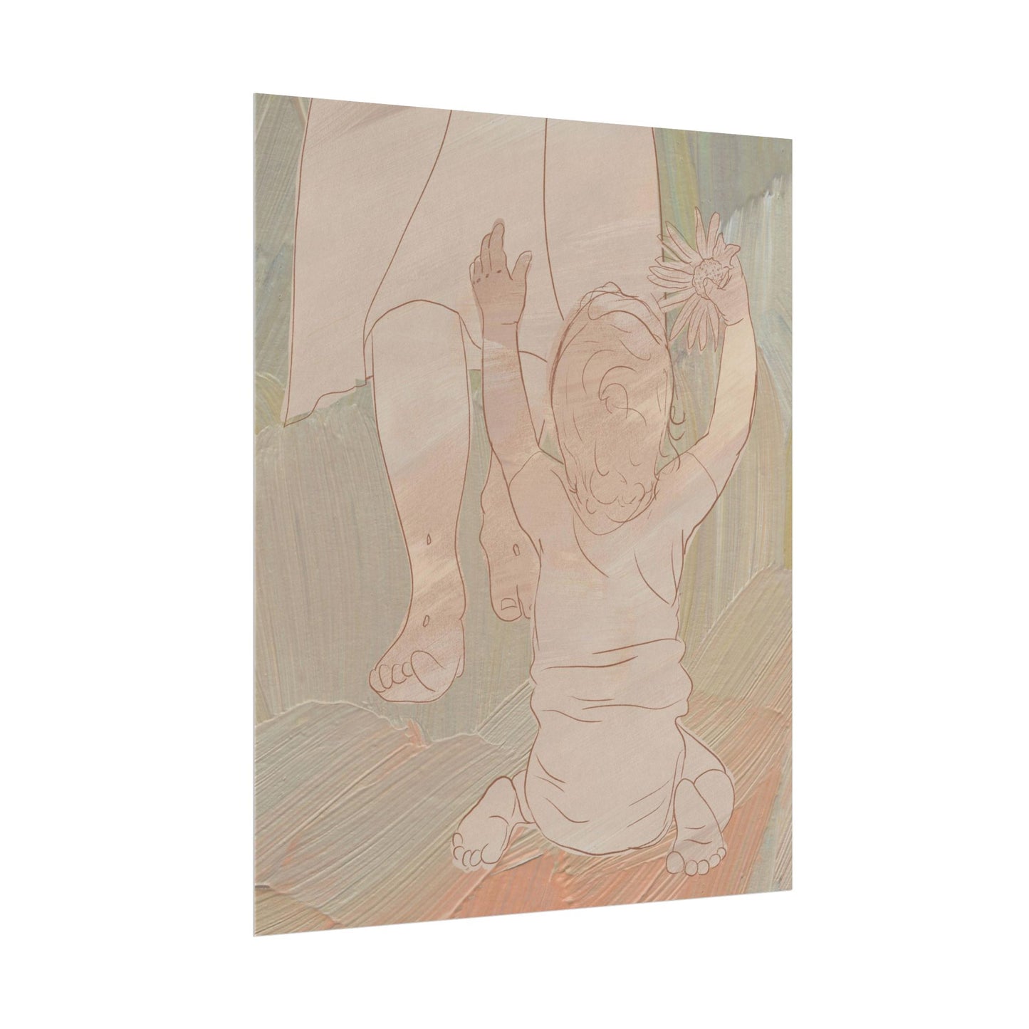 Baby reaching toward Jesus (sunflower in hand) Infant/Child-loss Loss