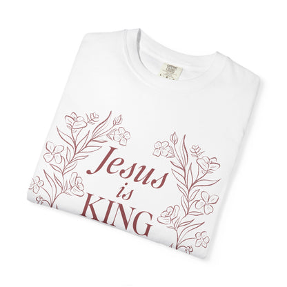 Jesus is King Floral  T-shirt