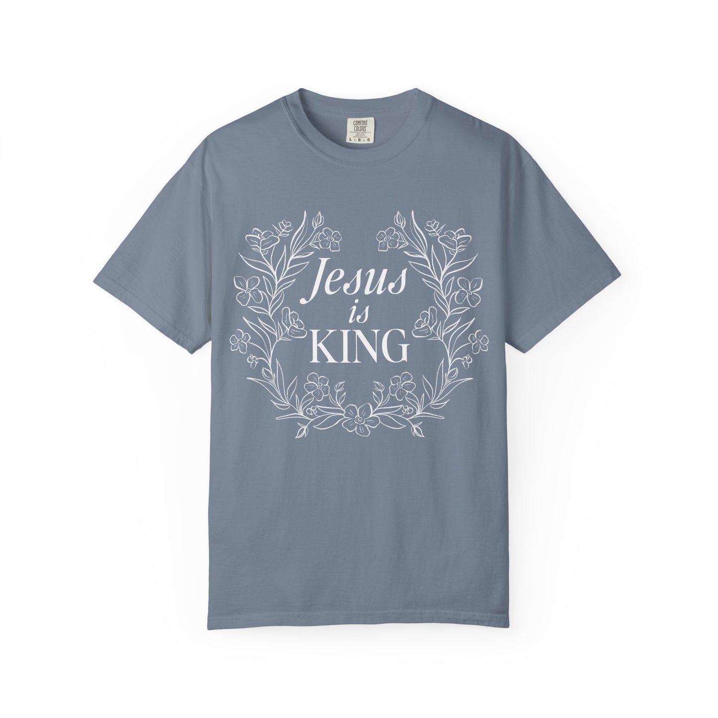 Jesus is King Floral  T-shirt