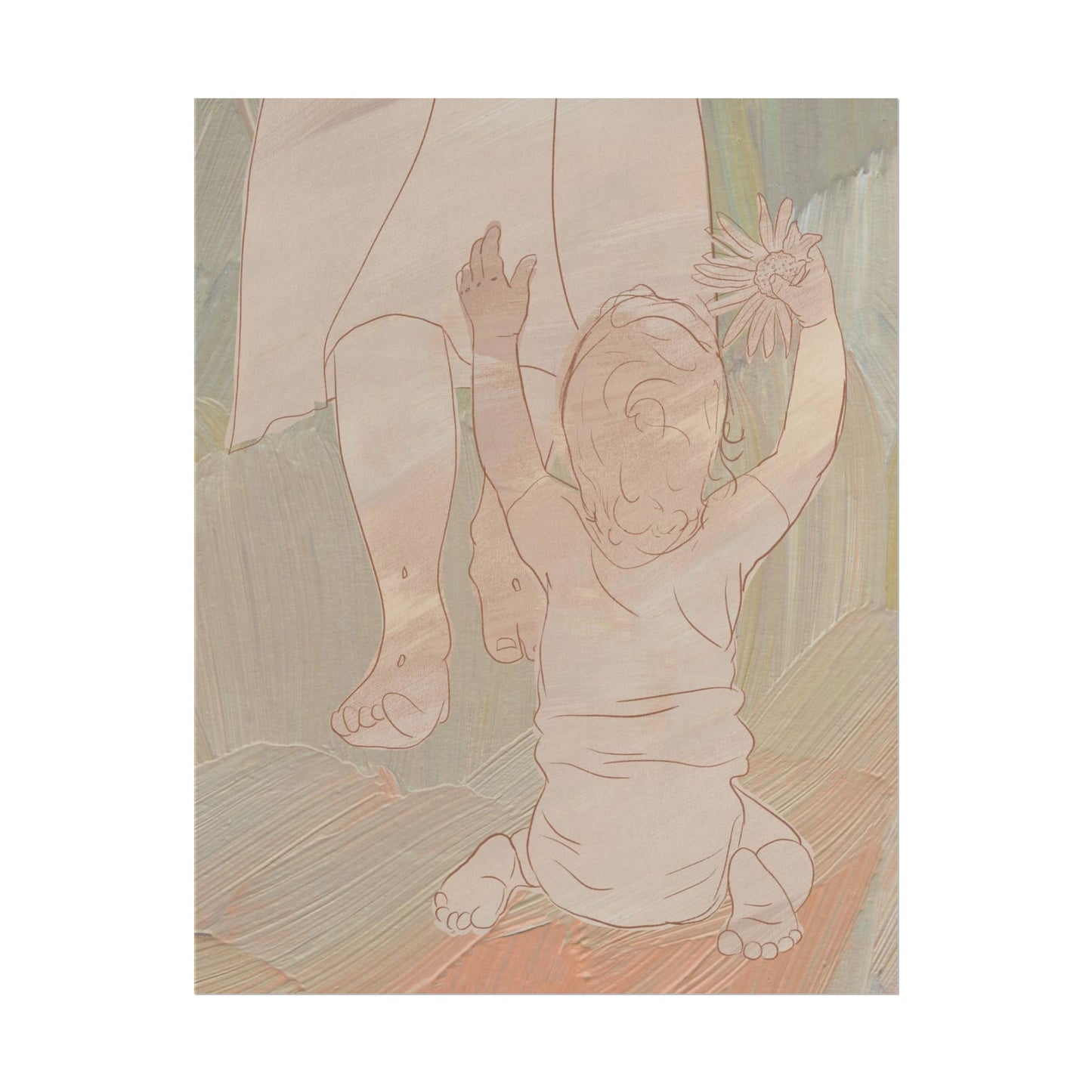 Baby reaching toward Jesus (sunflower in hand) Infant/Child-loss Loss