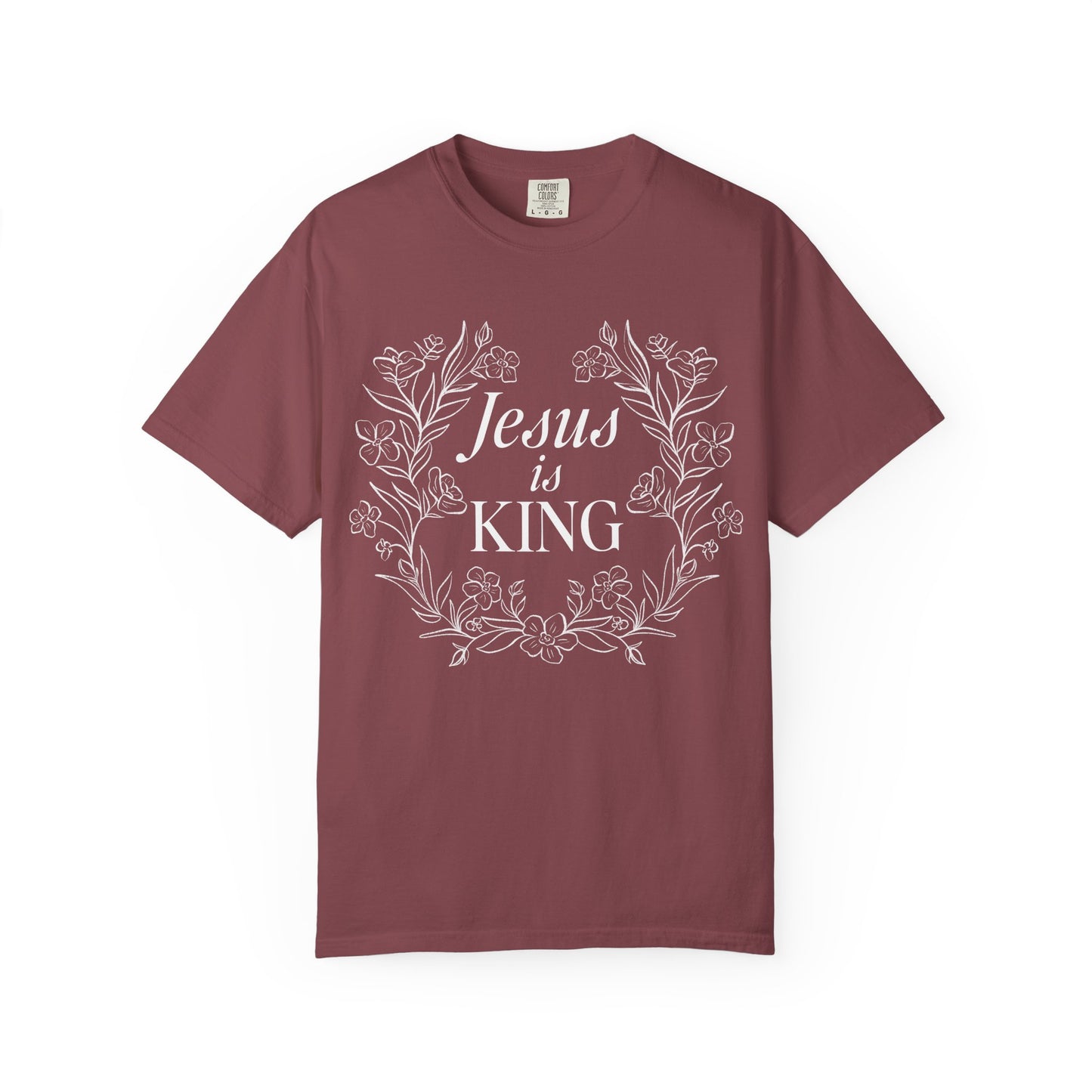 Jesus is King Floral  T-shirt