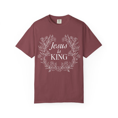 Jesus is King Floral  T-shirt