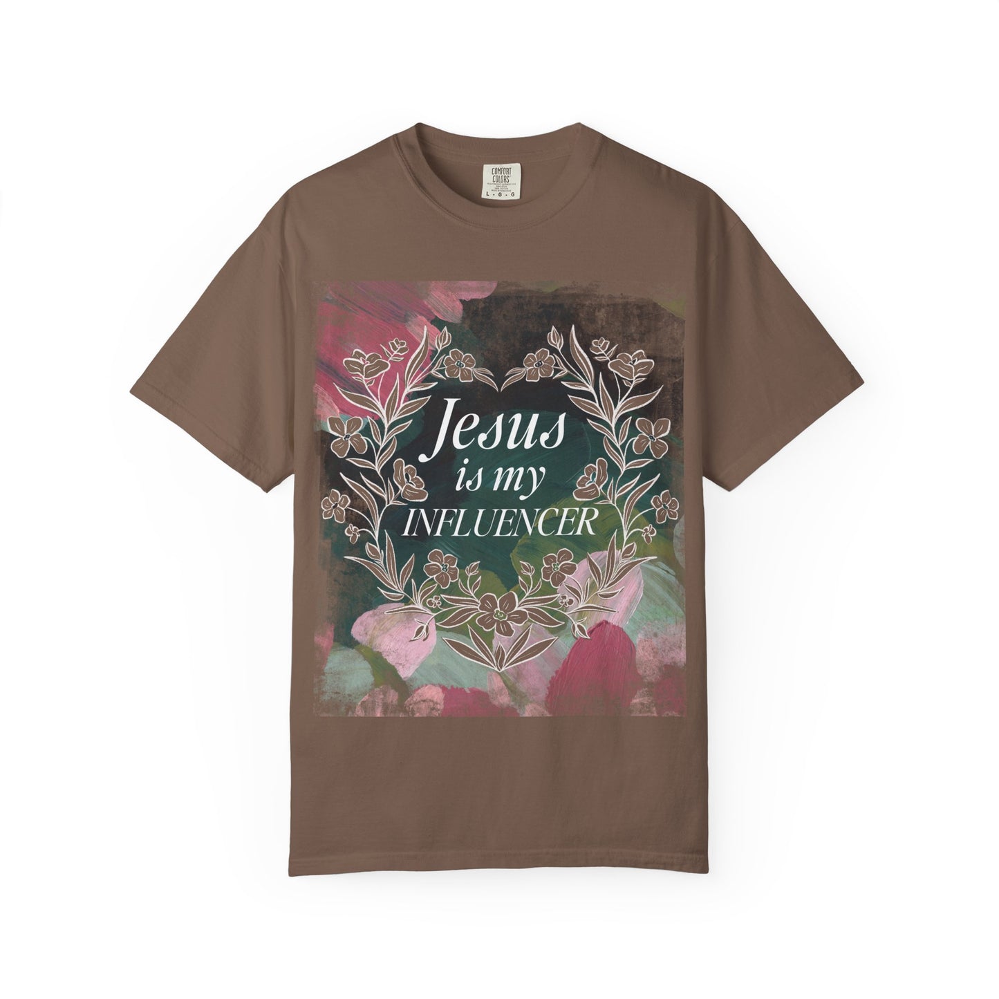 Jesus Is My Influencer Floral T-Shirt