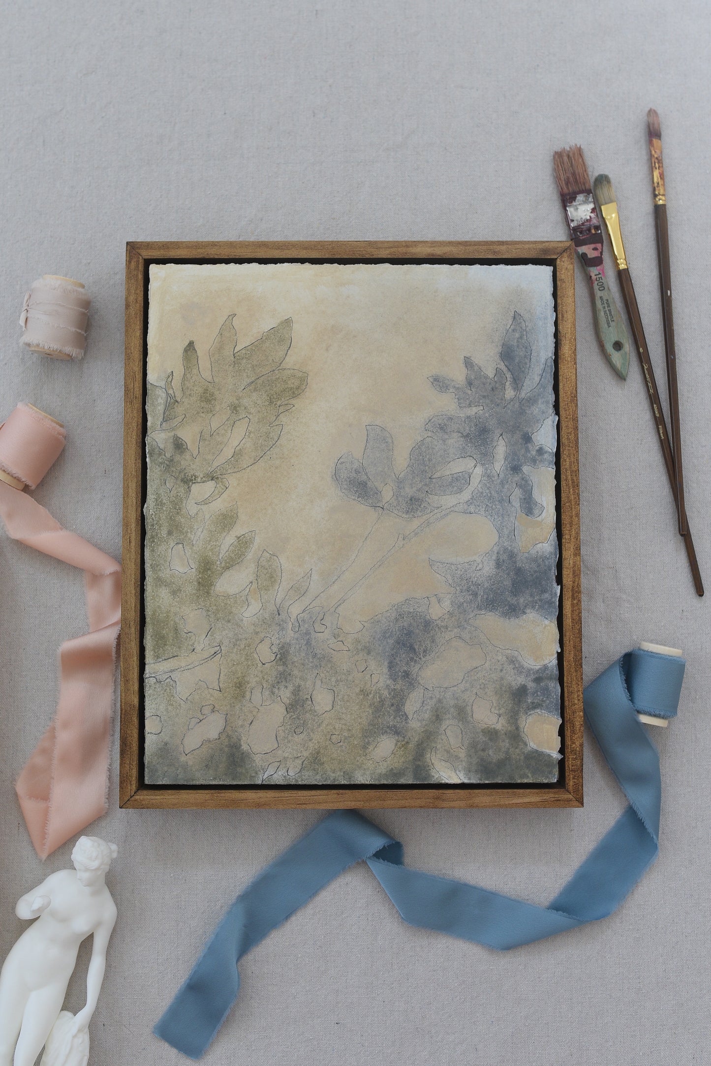 Shapes of Shadows | Original Fine Art Framed 11x14 Floral Painting