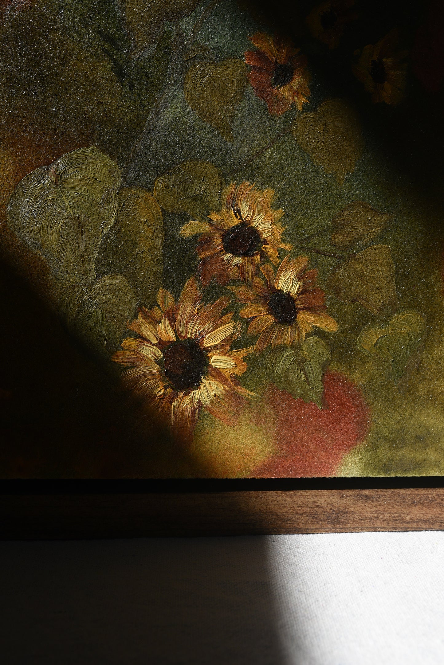 Autumn Sunflowers | Original Fine Art Framed 8x10 Floral Painting