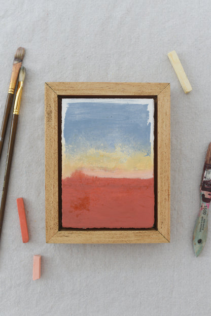 Sunrise | Original Fine Art Framed 5x7 Landscape Painting