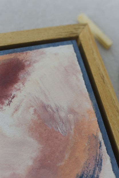 Sweet dreams | Original Fine Art Framed 5x7 Intuitive Abstract Painting