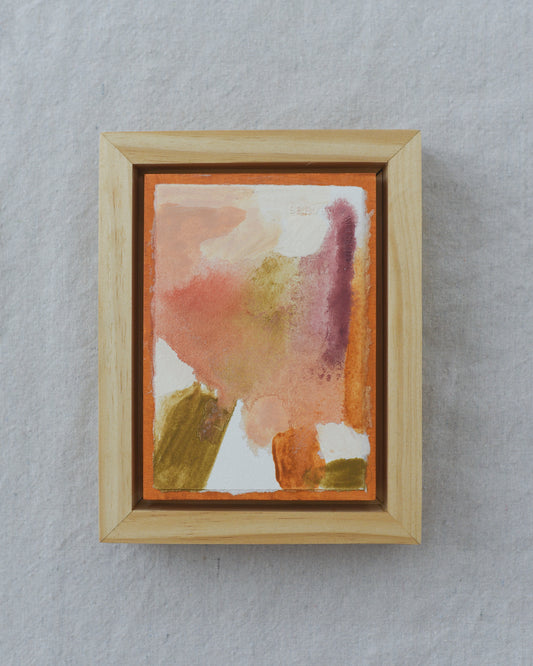 Causeway | Original Fine Art Framed 5x7 Intuitive Abstract Painting