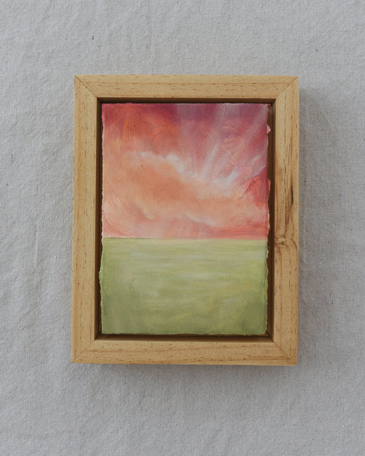 Radiant Dawn | Original Fine Art Framed 5x7 Landscape Painting