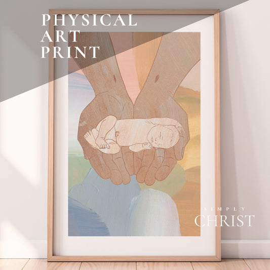 Jesus Holding Infant Art Print | Miscarriage Gift Infant Loss Gifts | Child of God Art Gift | Child Loss Art Print | Loss of Child Art Gift