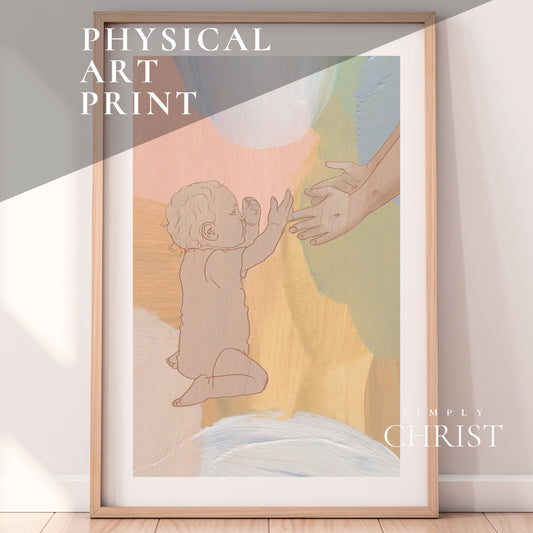 Jesus Loss of Child Gift Art Print | Jesus Christ Infant Loss Gifts | Child of God Catholic LDS Christian Art Gift | Child Loss Art Print