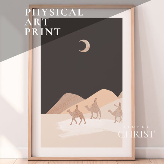 Wise Men Nativity Wall Art Print | Christian Christmas Nativity Art Print | Nativity Scene Wall Art Print Set