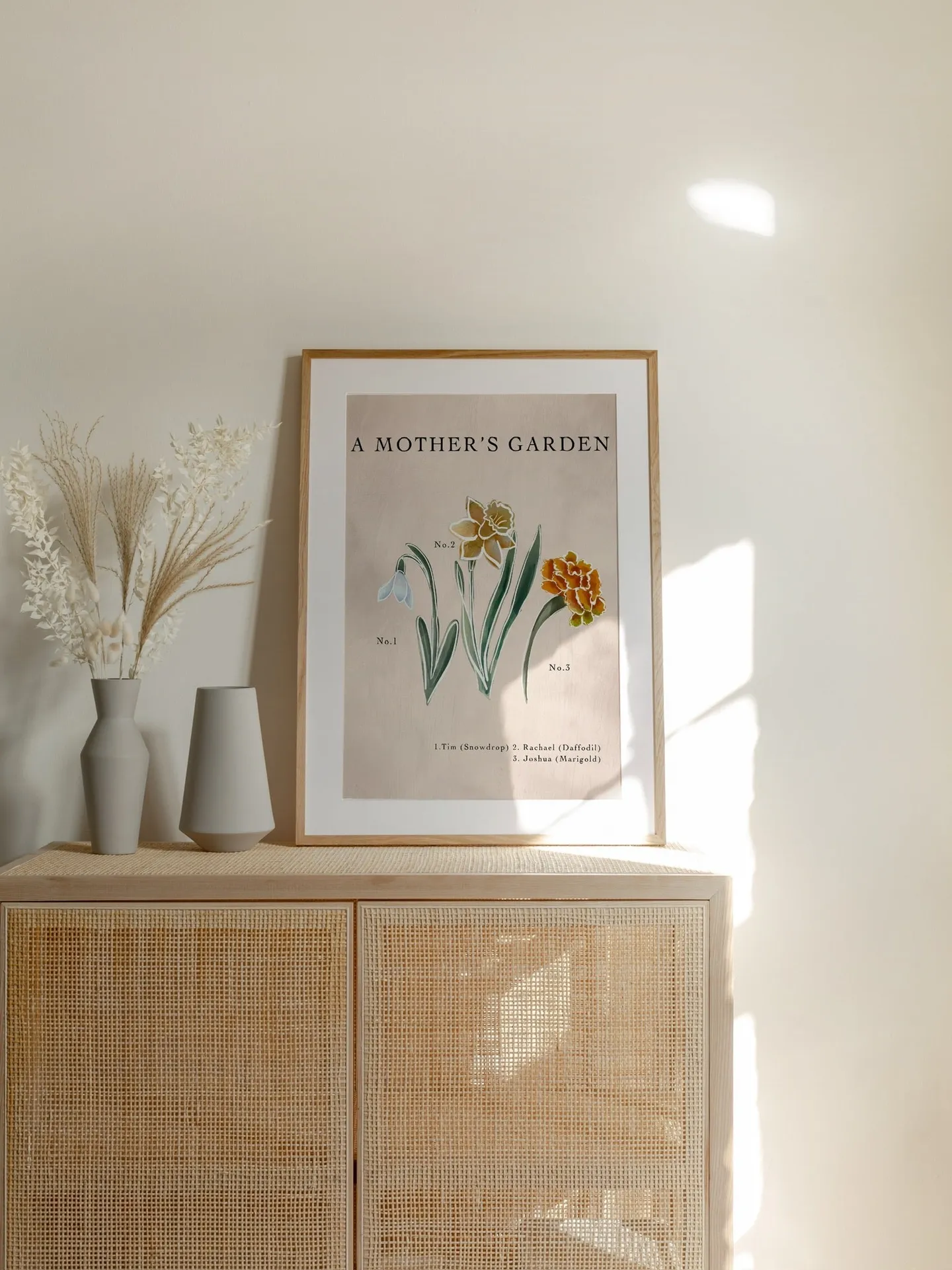 A Mother's Garden Personalized Prints, view 8 of 10: A Mother's Garden is a custom piece: your family drawn as flowers, one bloom for each person.