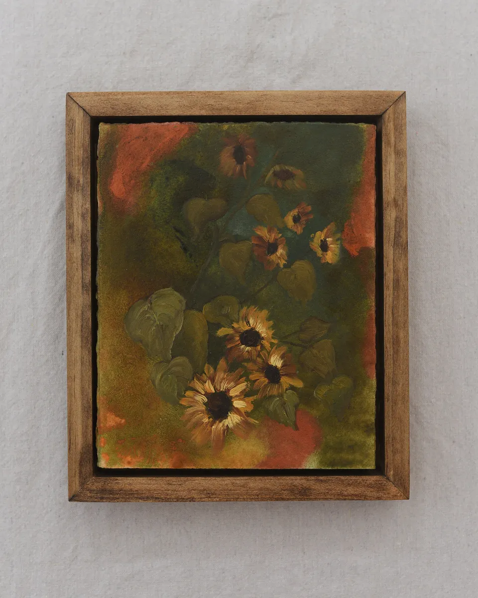 A mixed media artwork that celebrates the warmth and richness of the autumn season.