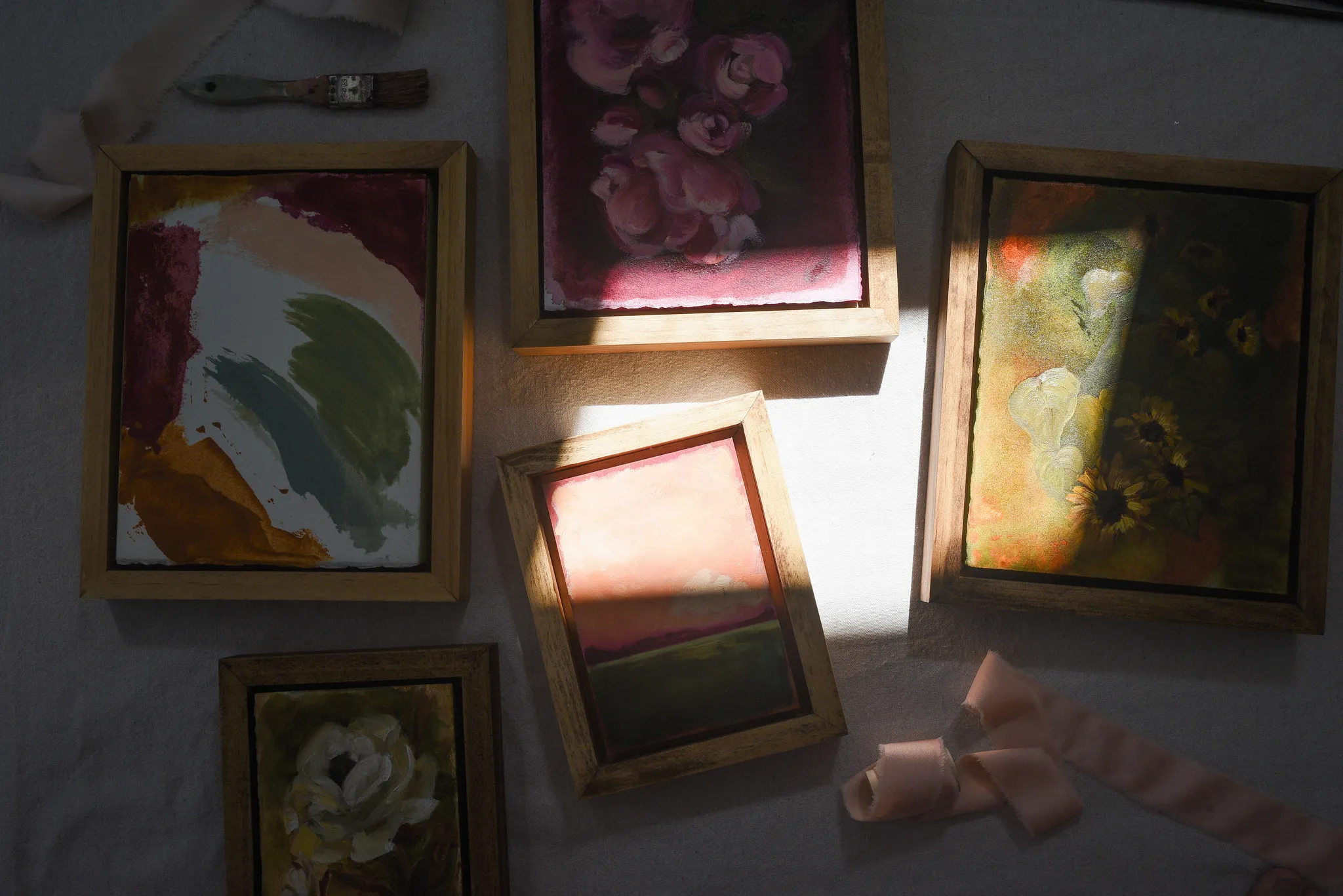 Autumn Sunflowers, view 7 of 8: A mixed media artwork that celebrates the warmth and richness of the autumn season.