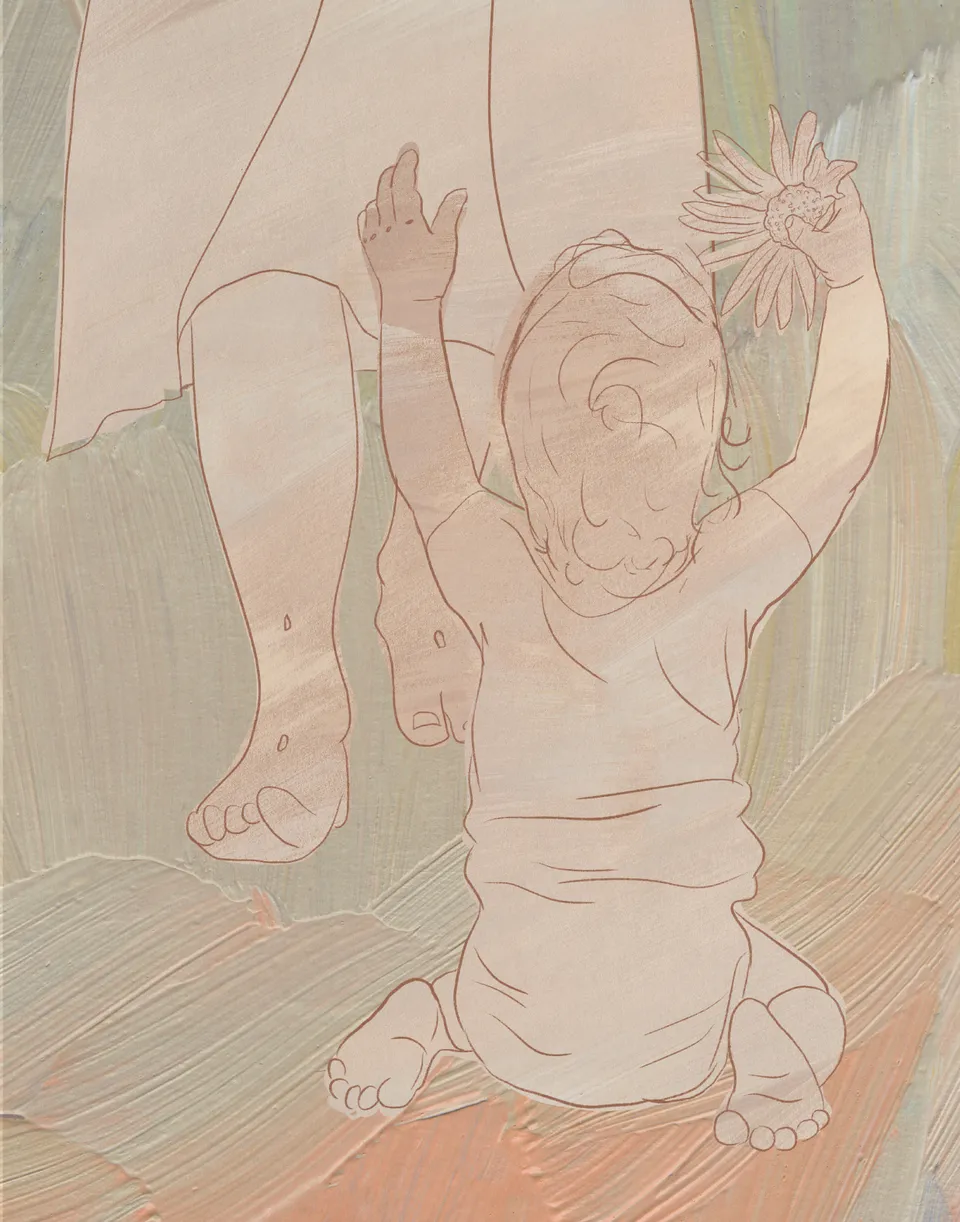 Baby Reaching Toward Jesus, the full artwork.