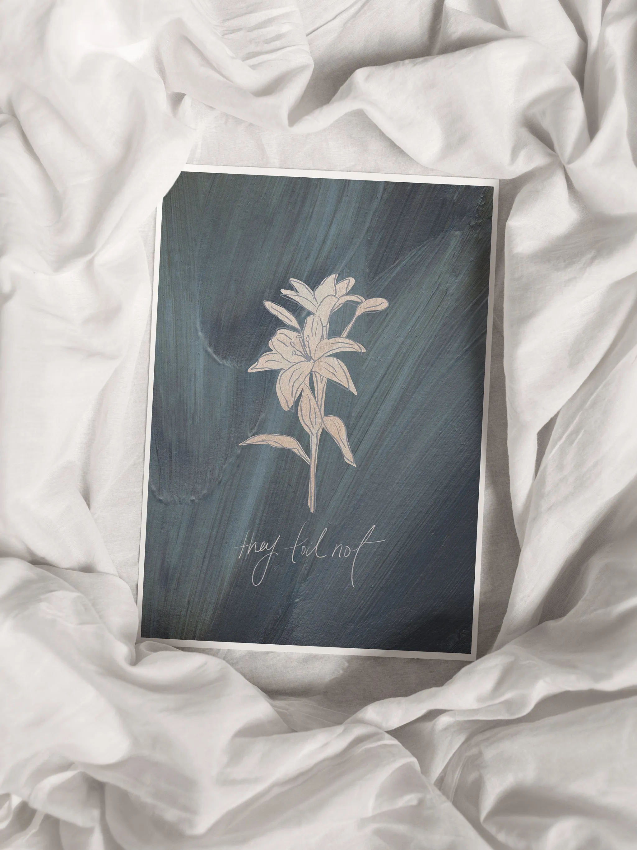 "Consider the lilies how they grow: they toil not, they spin not; and yet I say unto you, that Solomon in all his glory was not arrayed like one of these." - Luke 12:27.