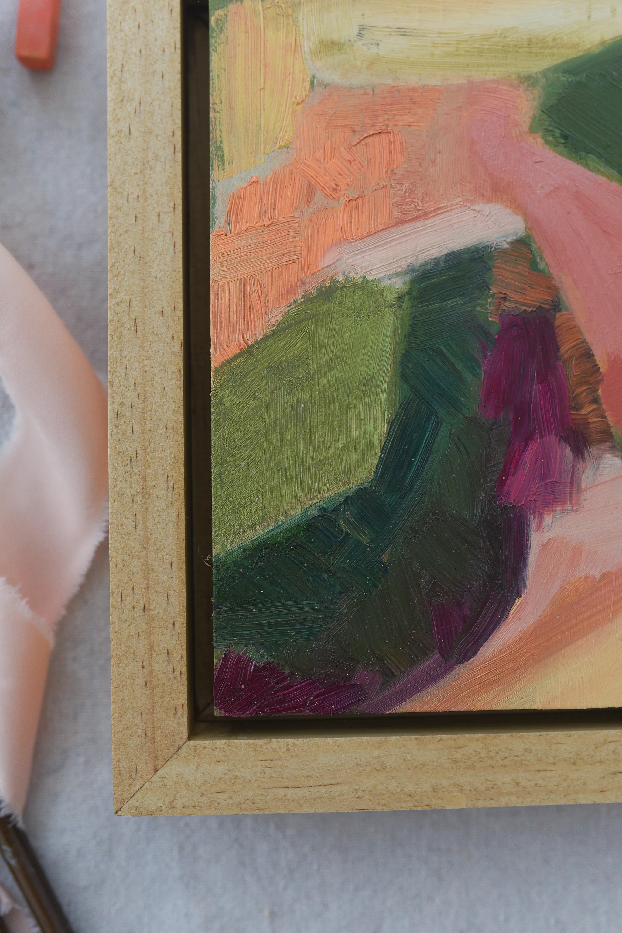 Depths of Perception, view 2 of 6: unique shapes of textured color in oil.