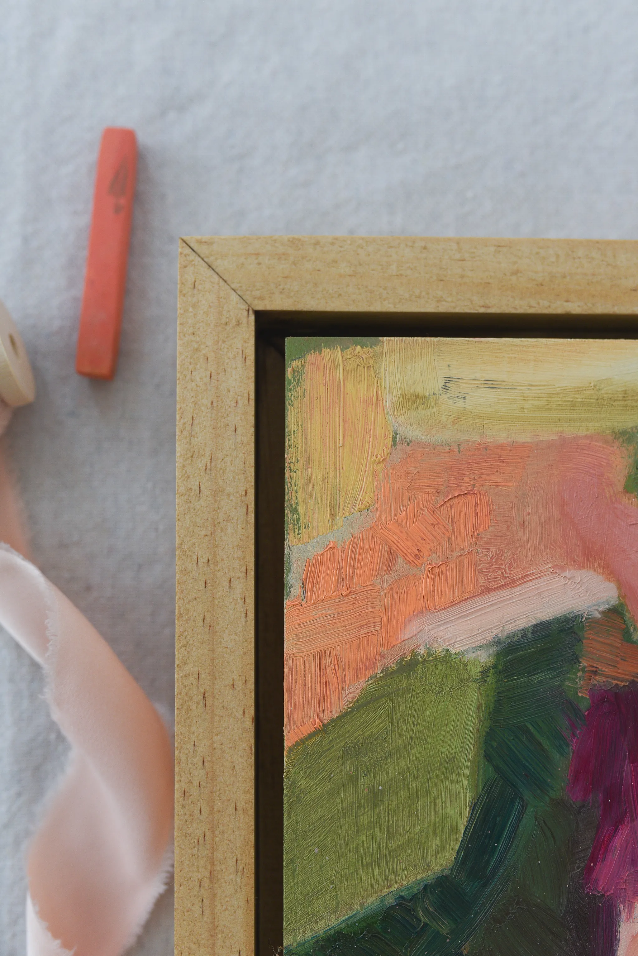 Depths of Perception, view 3 of 6: unique shapes of textured color in oil.