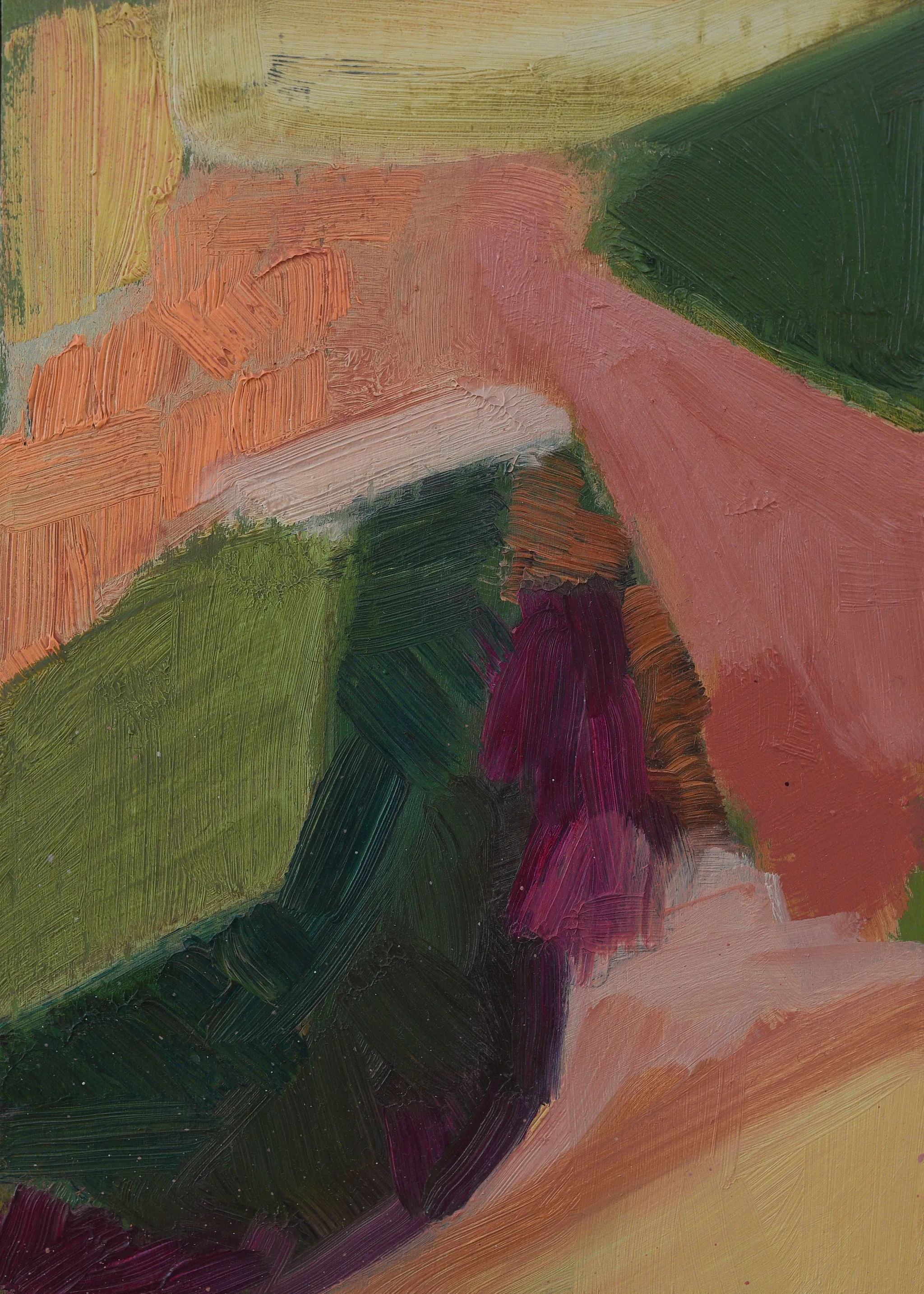 Depths of Perception, view 4 of 6: unique shapes of textured color in oil.