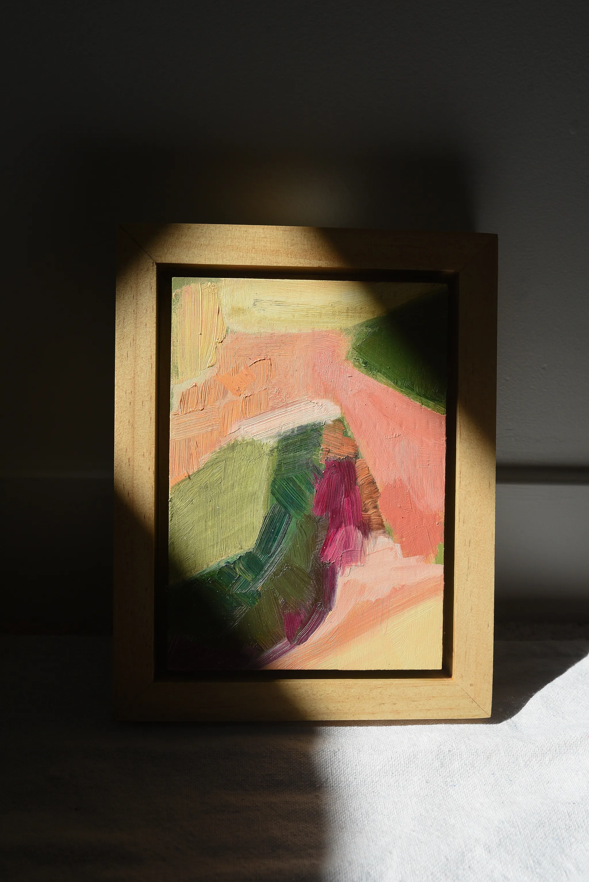 Depths of Perception, view 5 of 6: unique shapes of textured color in oil.