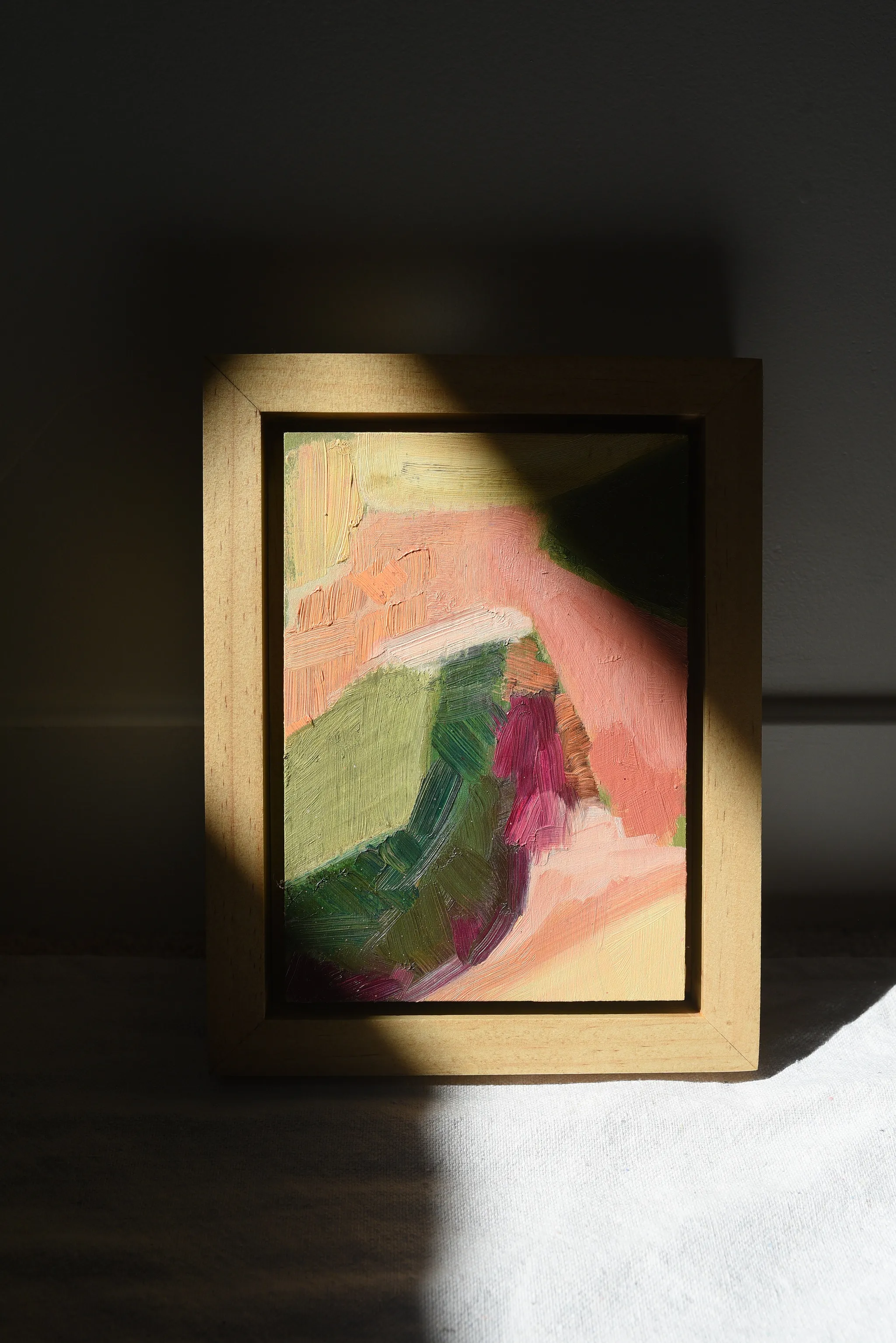 Depths of Perception, view 6 of 6: unique shapes of textured color in oil.