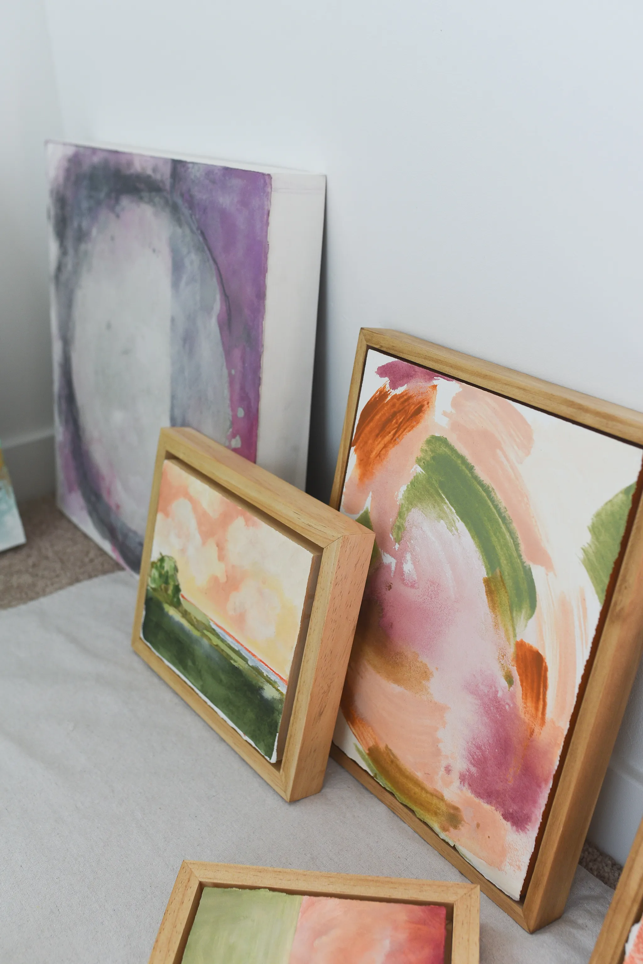 Frolic in the Fields, view 10 of 12: **Frolic** embodies the essence of playful expressionism, with vibrant strokes of color swirling in a joyful circular movement across a canvas of.
