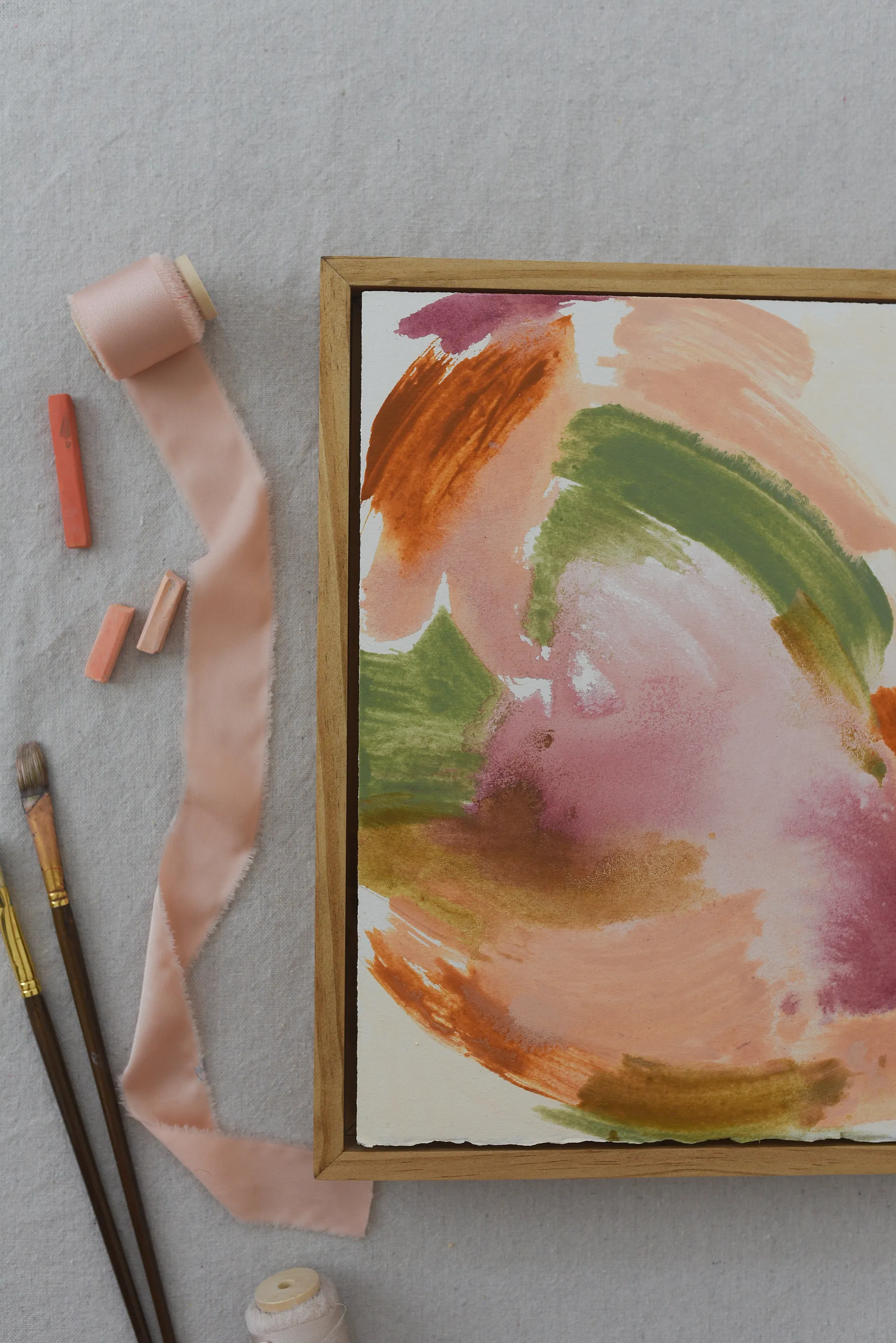 Frolic in the Fields, view 5 of 12: **Frolic** embodies the essence of playful expressionism, with vibrant strokes of color swirling in a joyful circular movement across a canvas of.