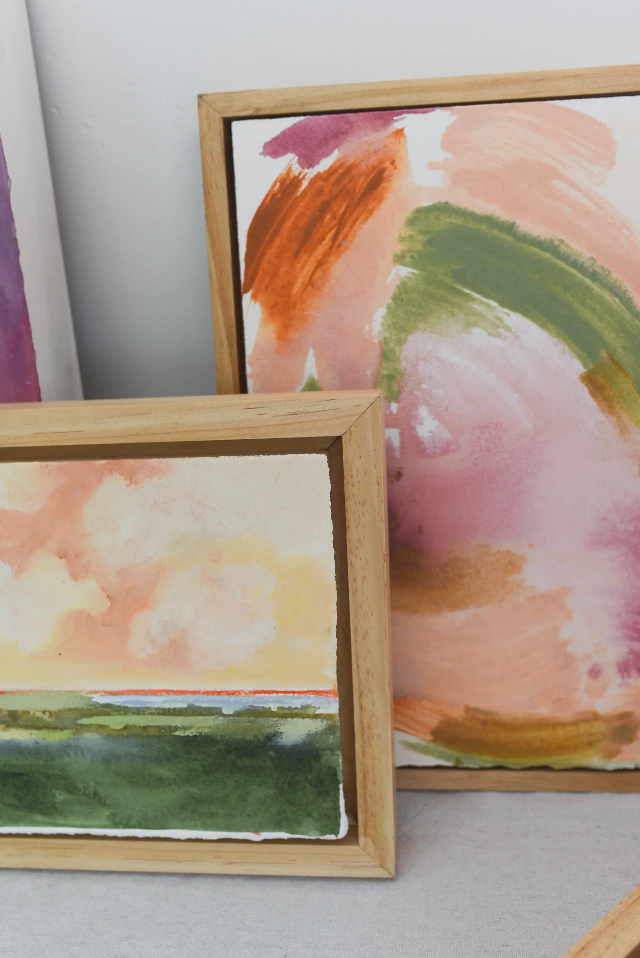 Hope horizon, view 8 of 10: **Hope Horizon** presents a vibrant landscape where warm, puffy clouds painted in soft peaches and radiant yellows dance across the sky, casting a.