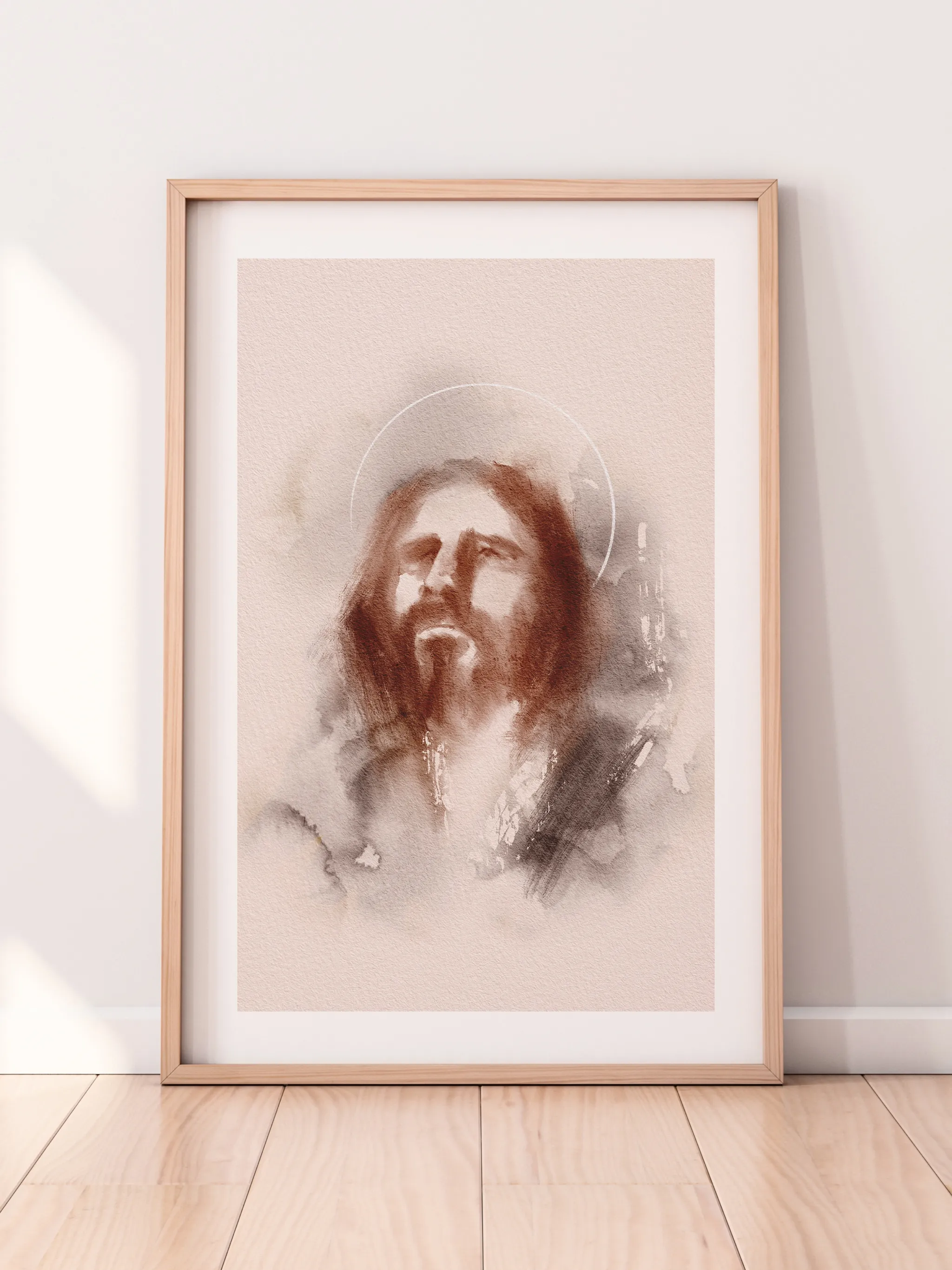 Jesus Christ Looking to Heaven, shown as a print.