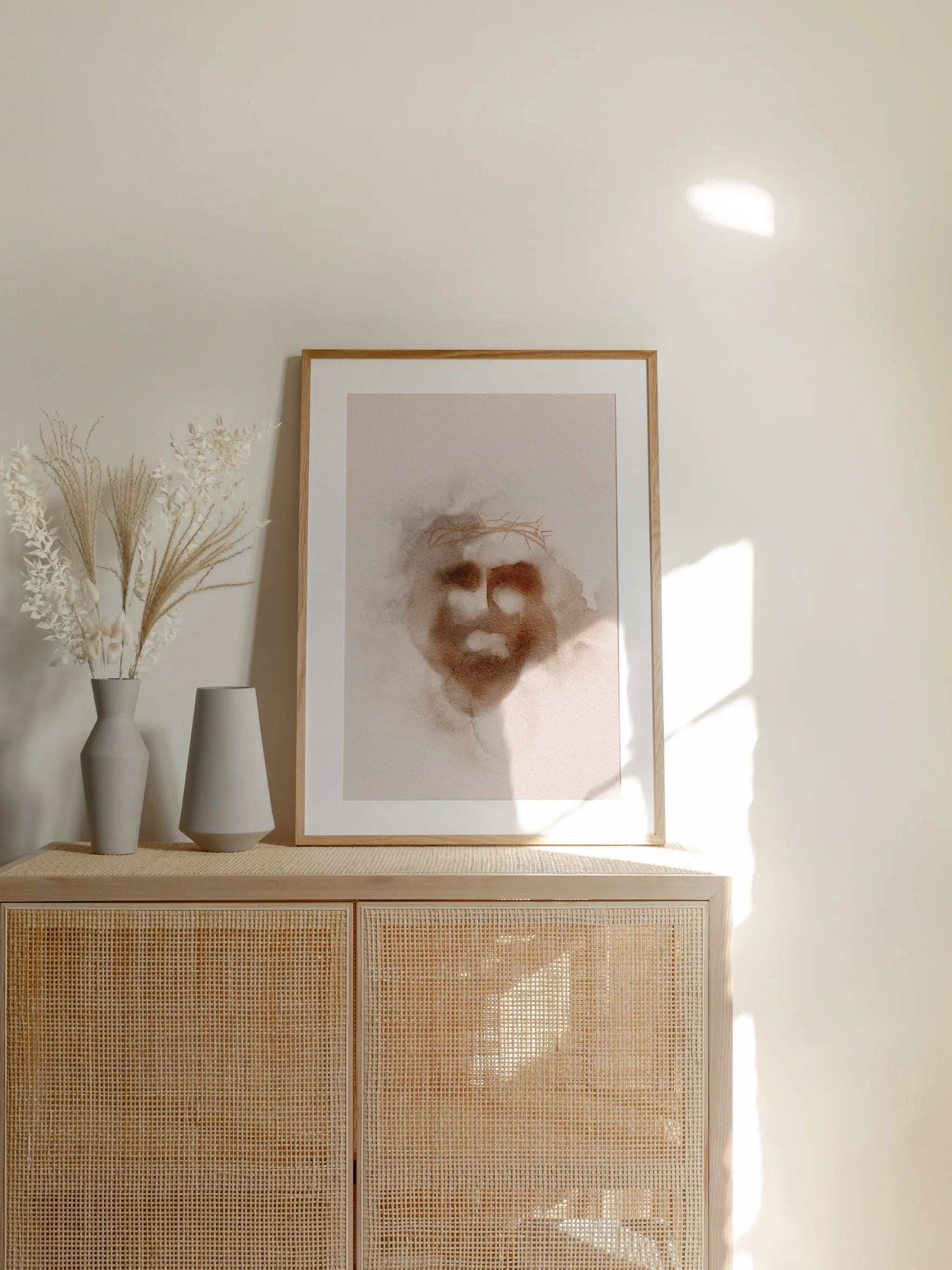 Jesus Crown of Thorns, shown as a print.
