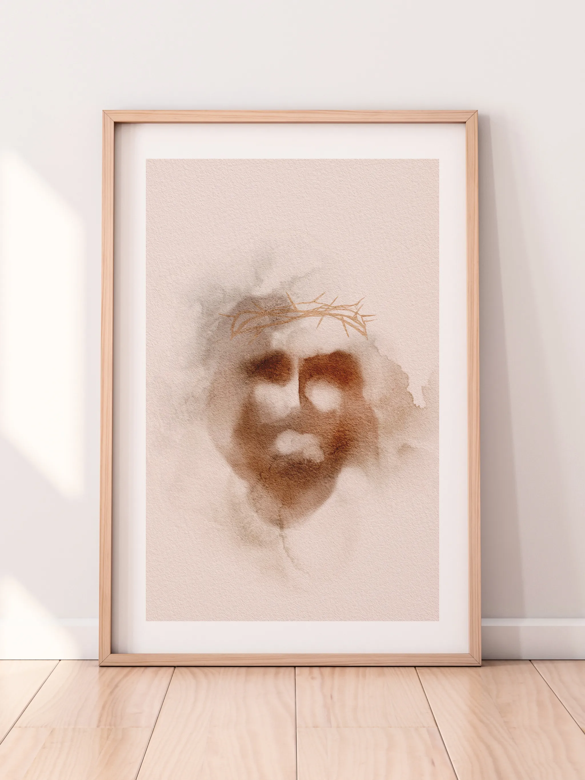 Jesus Crown of Thorns, shown as a print.