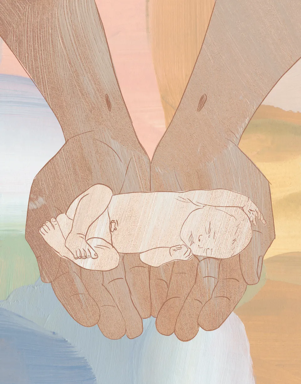 Jesus Holding Infant, the full artwork.